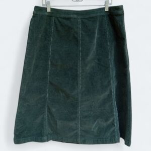 Croft & Barrow Dark Green A-Line Skirt size 16 EUC